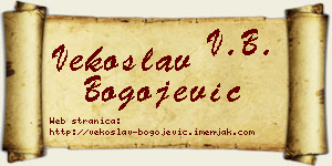 Vekoslav Bogojević vizit kartica